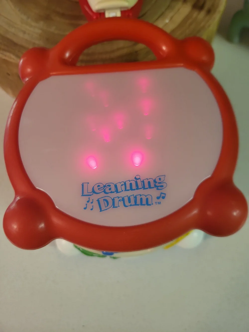 Vintage Leapfrog Learning Drum Educational Music Lights Sounds Counting 2001